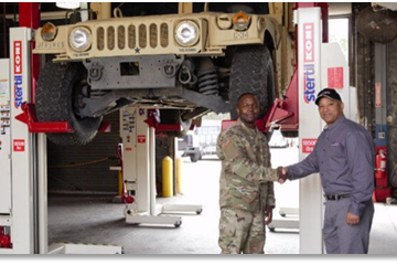 Stertil-Koni Heavy Duty Mobile Column Lifts for Military Applications